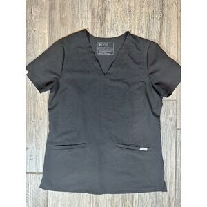FIGS Casma Scrub Top - Women's Size S - Black‎ Technical Collection
